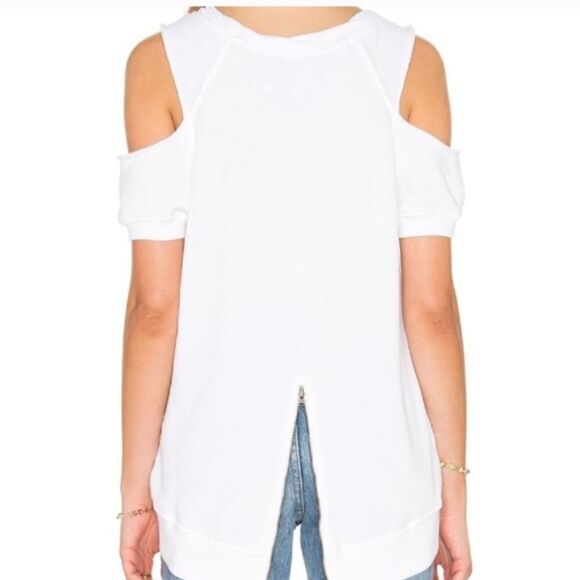NWT Pam & Gela White Top Sweat Shirt - Picture 5 of 7